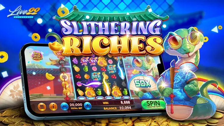 인투88 Live22의 최신 슬롯, 슬리더링 리처스(Slithering Riches) 소개